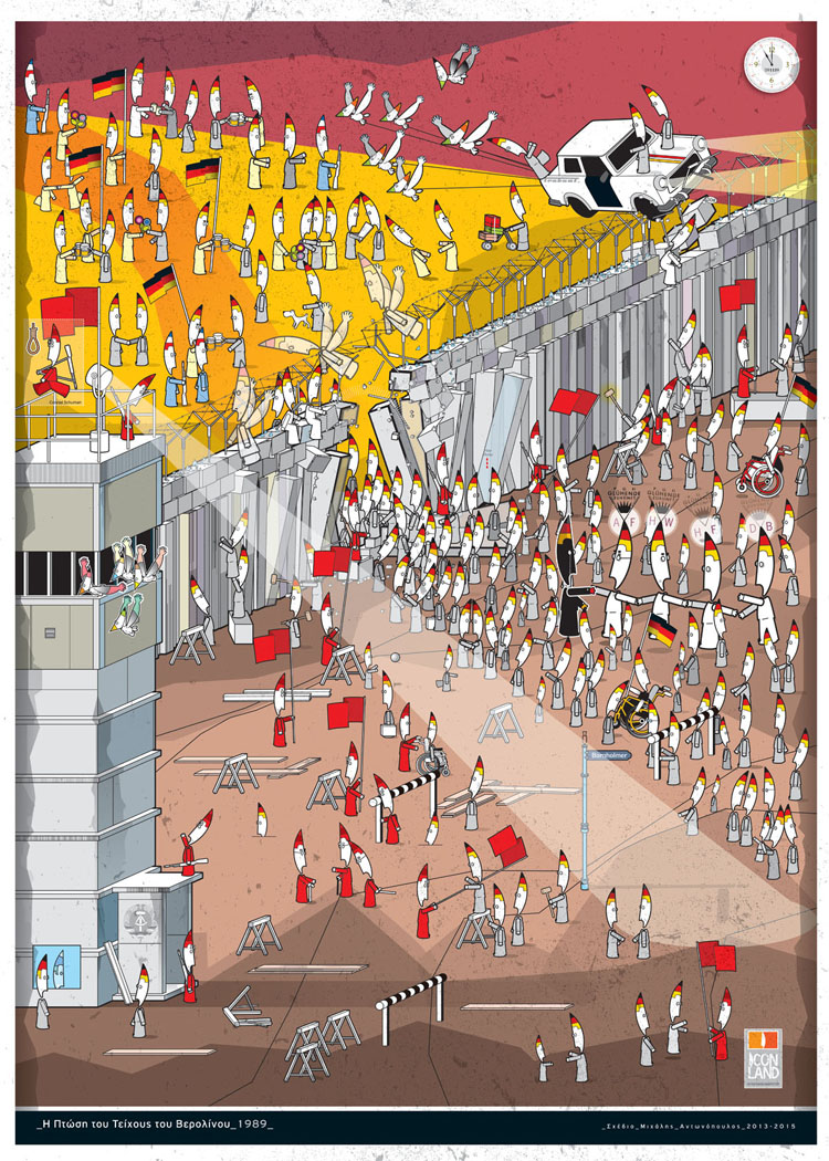 Poster The Fall Of The Berlin Wall Graphic Art News