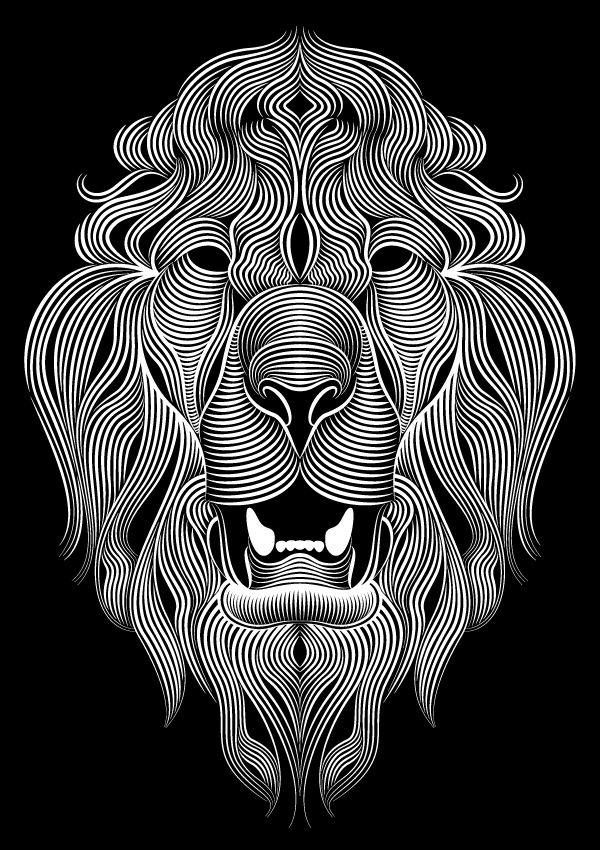 Creative Cloud Illustrator Lion by Patrick Seymour