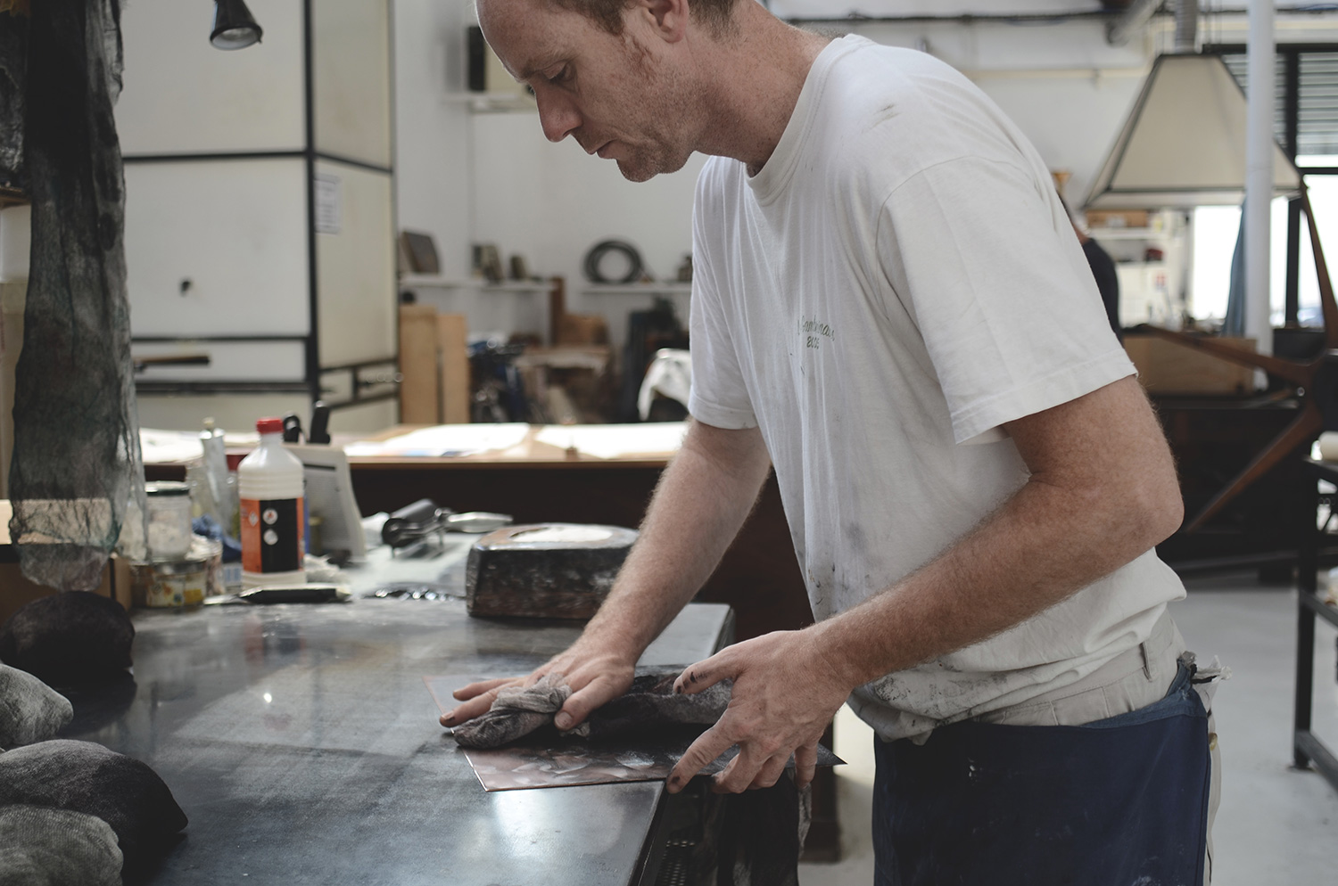 Ugo Gattoni Sybille's bath | Etching eau forte gravure edition pointe seche cuivre copper taille douce | Sold Art