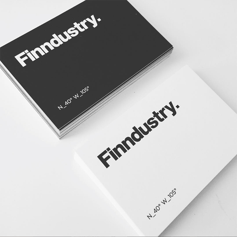 "Finndustry" is Derek's Friday studio. Logo designed by himself.