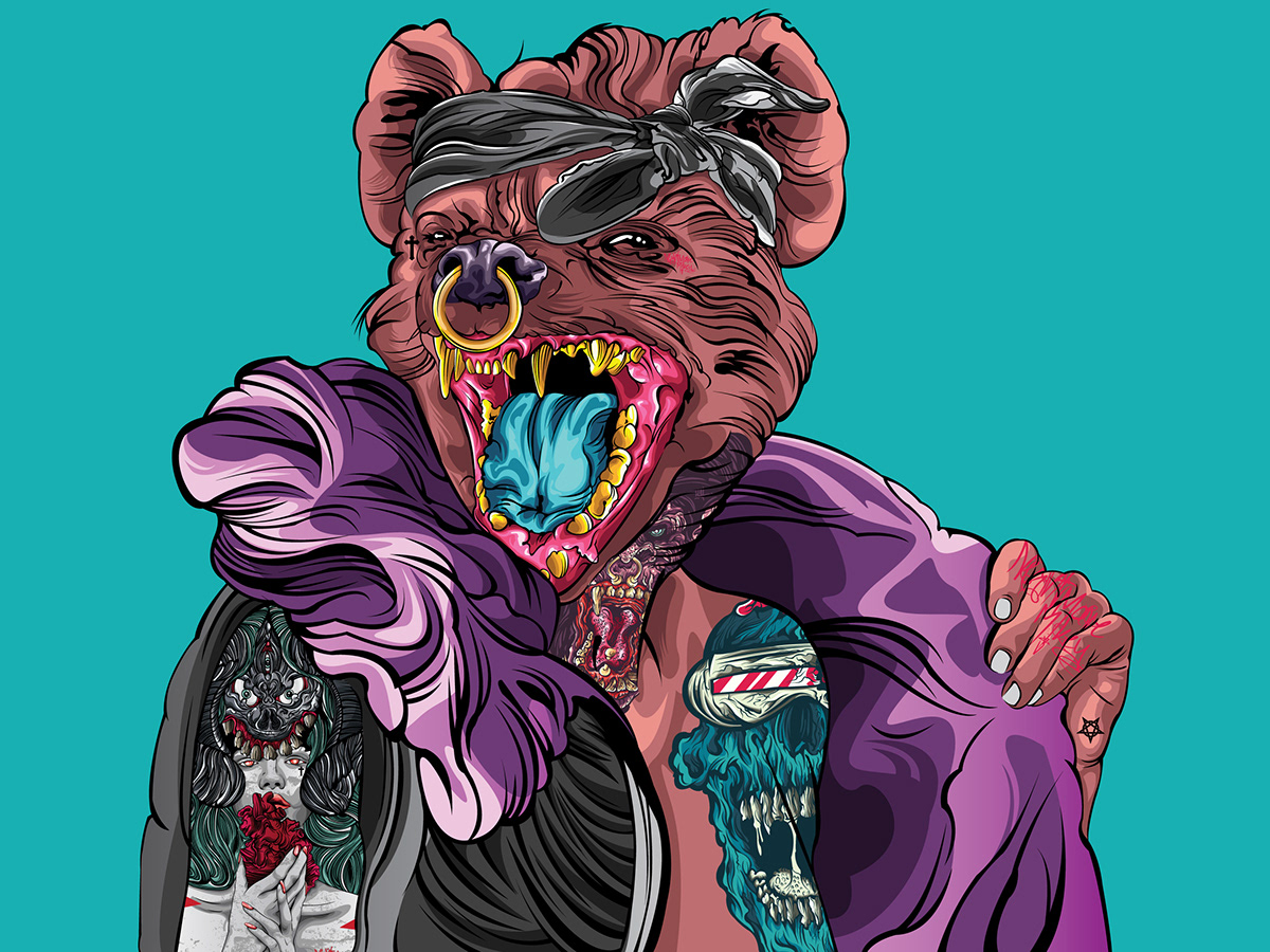 Blue tongue by NIGHTMARE MIKEY