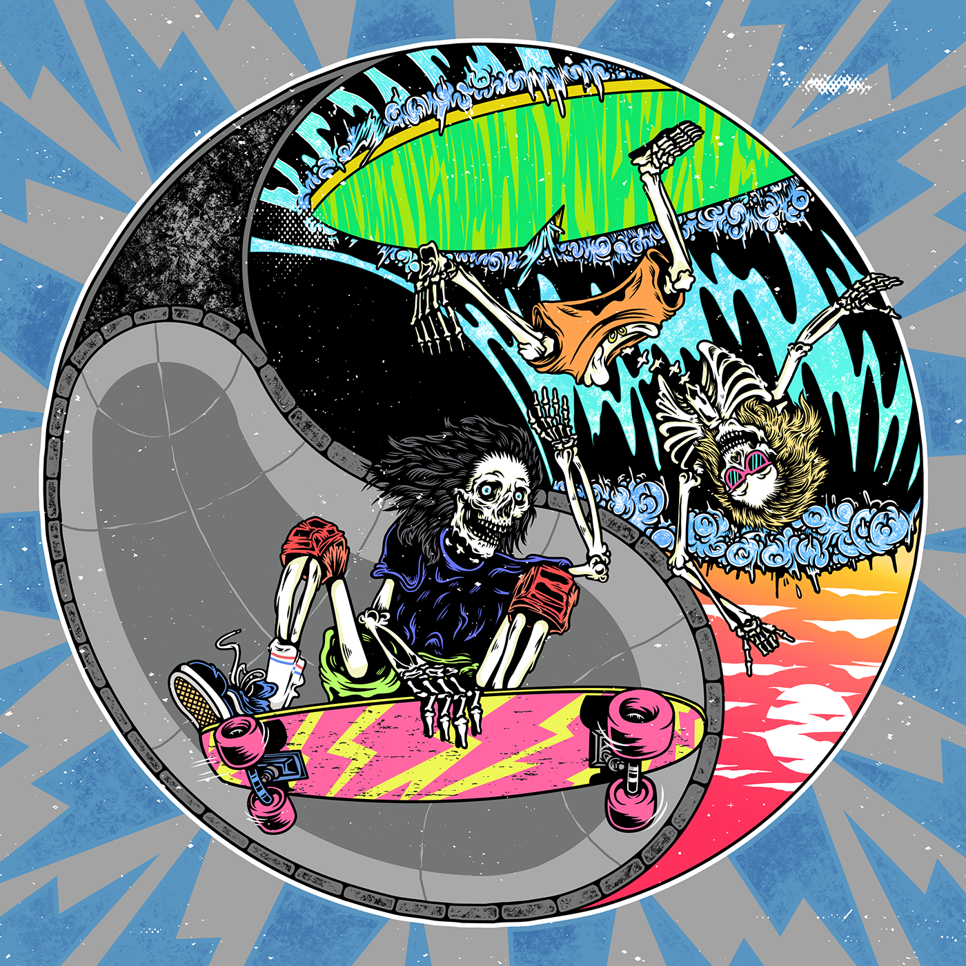 Skull skating by Christian Sweet