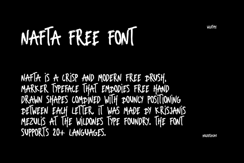 New Free Font - Nafta Marker
