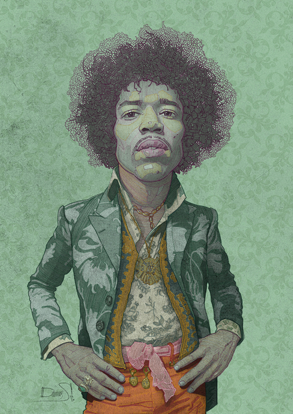 Jimi Hendrix by Stavros Damos