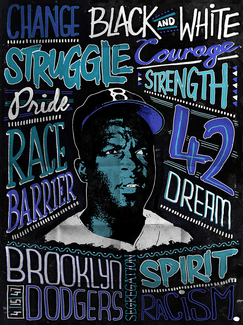 Jackie-Robinson,-Brooklyn,-April-15,-1947-by-Rory-Martin