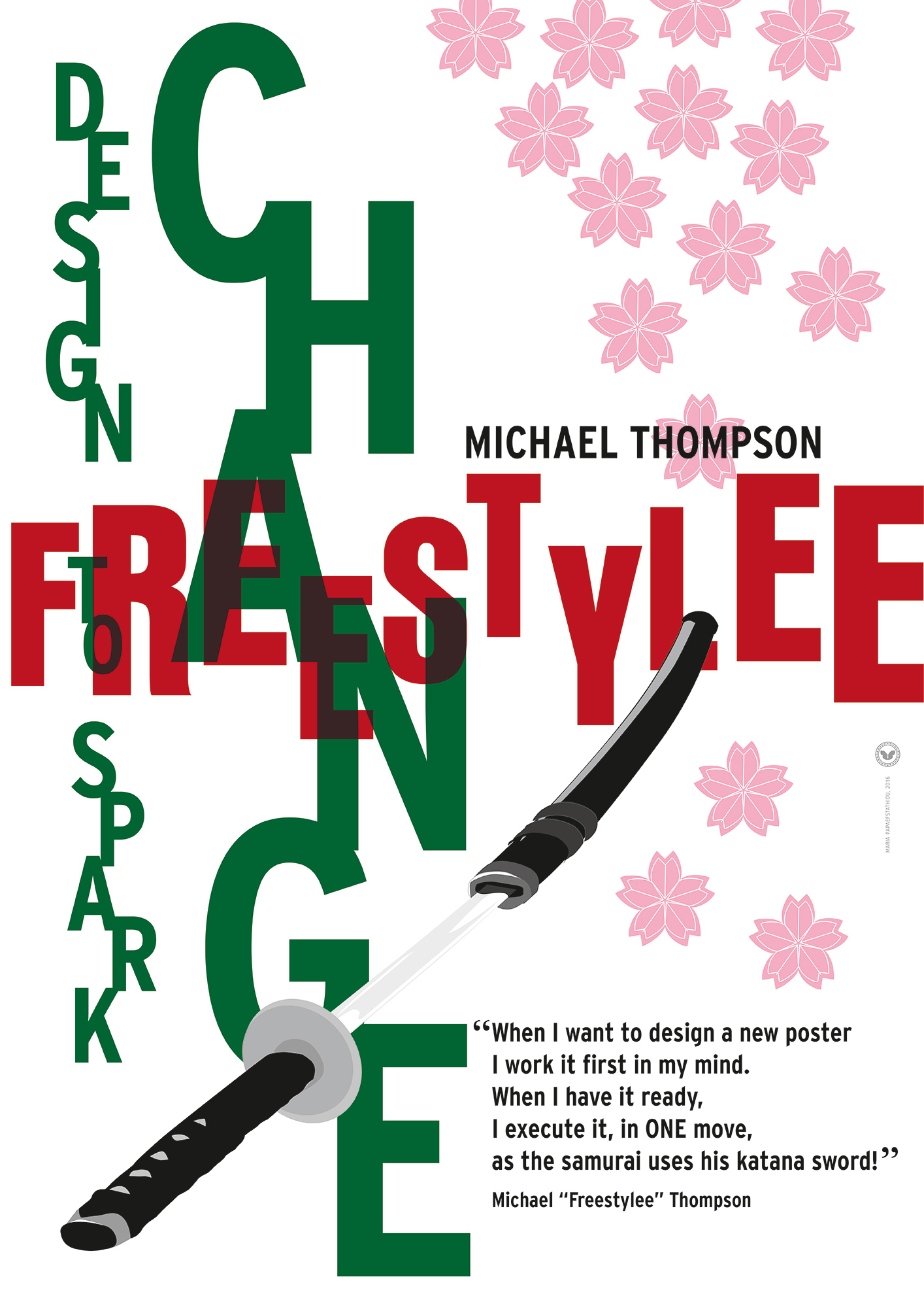 Michael "Freestylee" Thompson, designed by his partner Maria Papaefstathiou