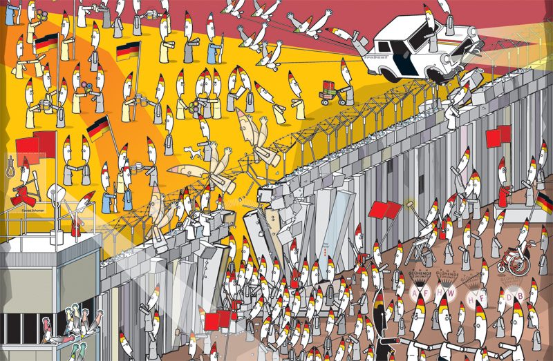 The fall of the Berlin Wall, Detail