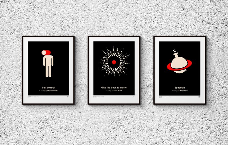 Pictogram Music Posters by Viktor Hertz