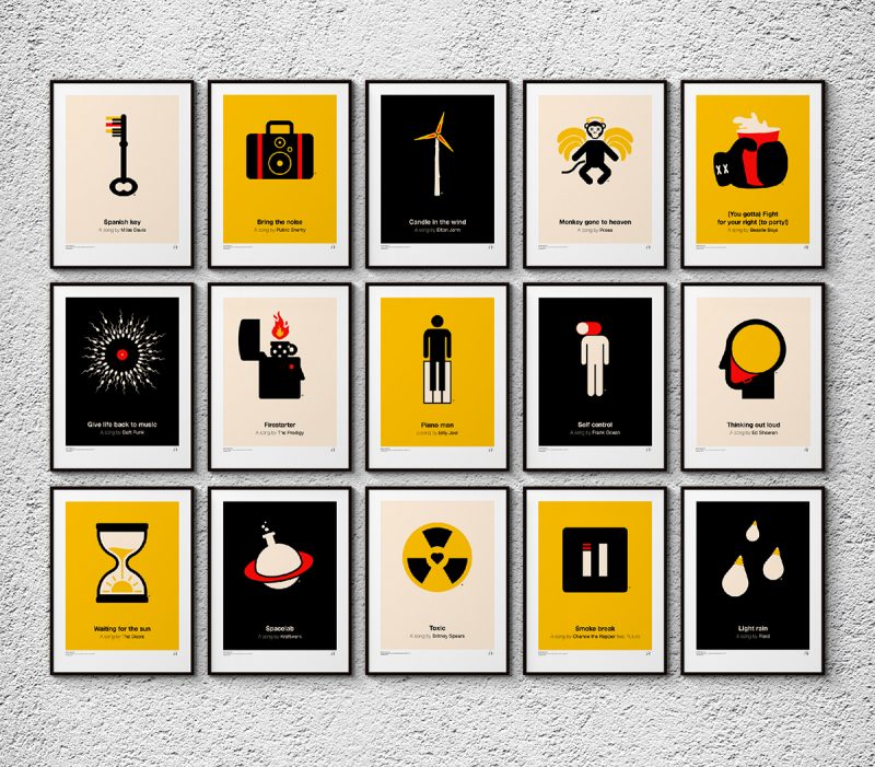 Pictogram Music Posters by Viktor Hertz