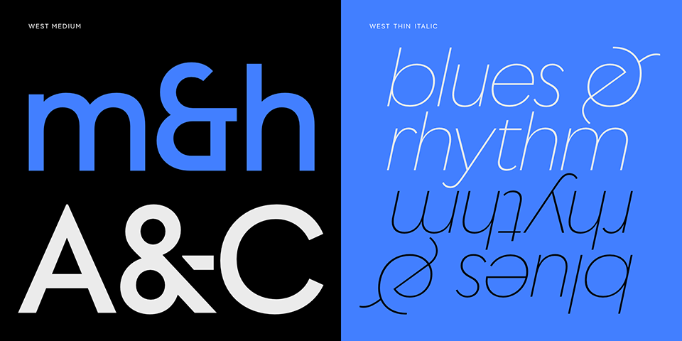 West brand new typeface